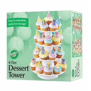 Wilson 4 Tier Dessert Tower easy to assemble nest for storage
